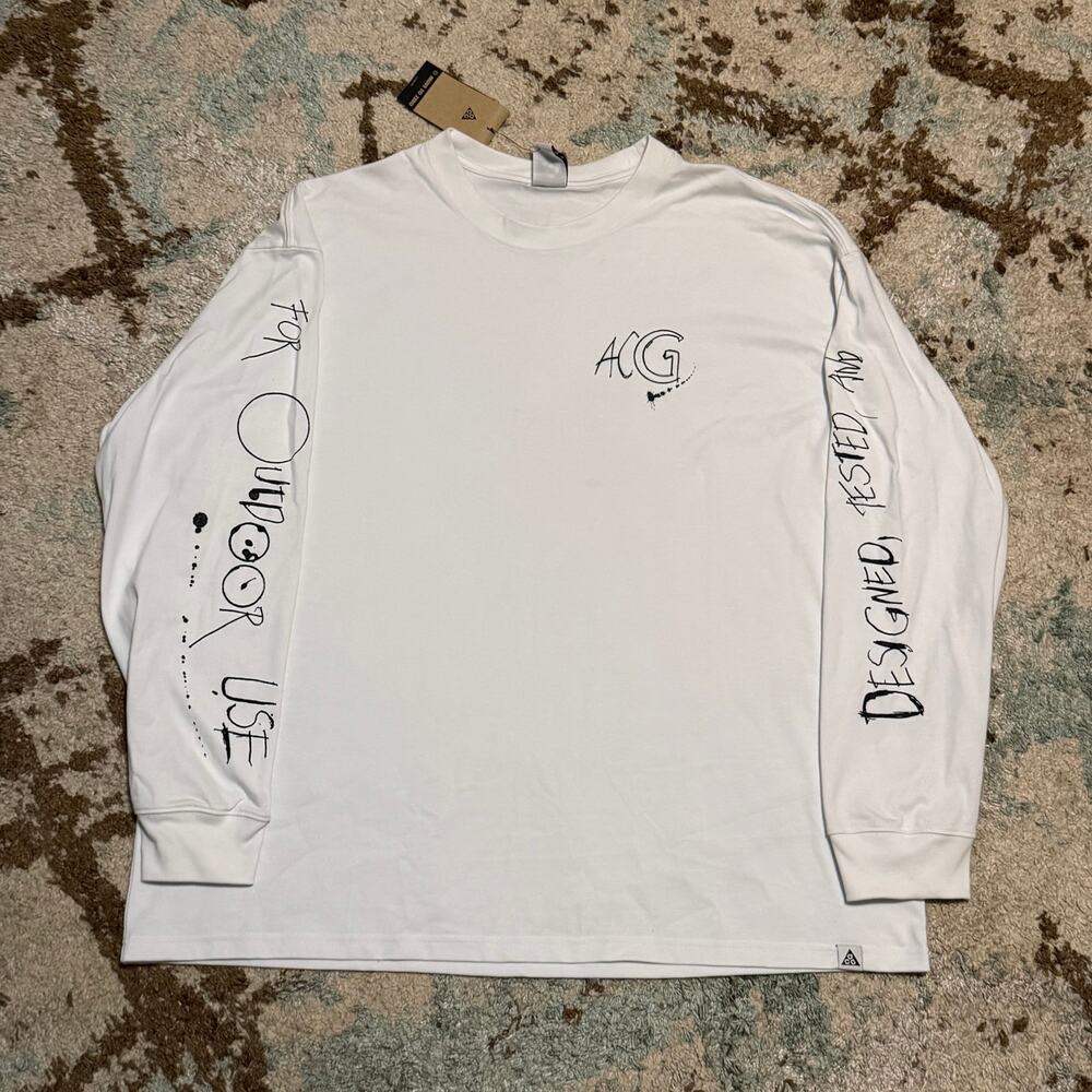 NWT Nike ACG x Ralph Steadman Longsleeve Shirt Size 2XL Made on Planet Earth